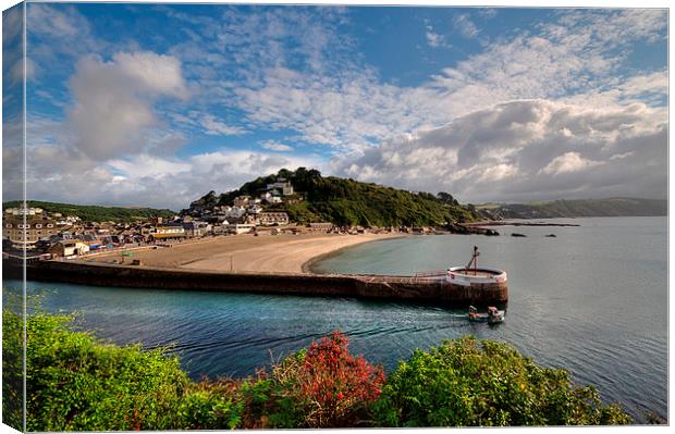 Rain Clouds gather over Looe Canvas Print by Rosie Spooner