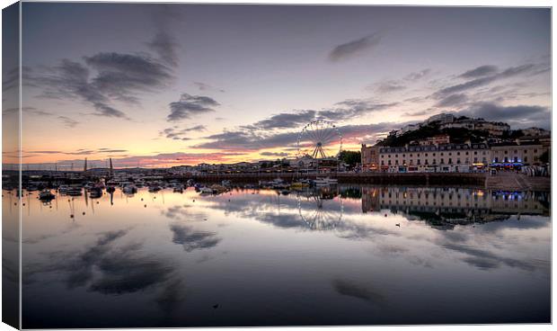 Sunset over Torquay Canvas Print by Rosie Spooner