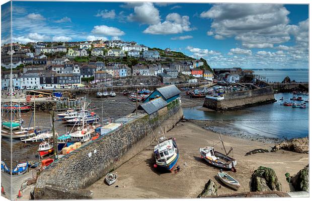 Mevagissey Outer and Inner Harbour Canvas Print by Rosie Spooner