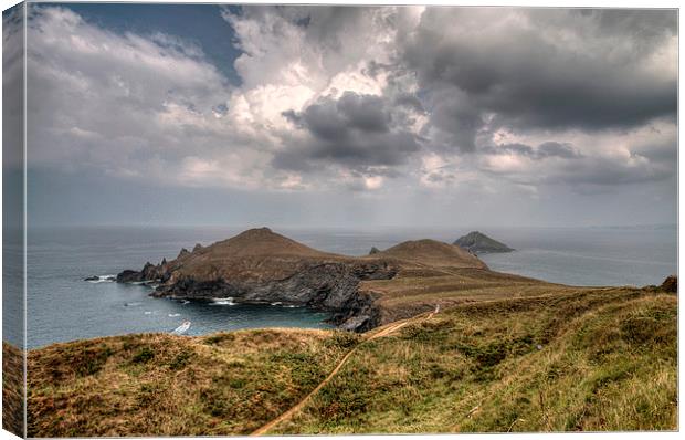  The Rumps on the North Cornwall Coast Path Canvas Print by Rosie Spooner