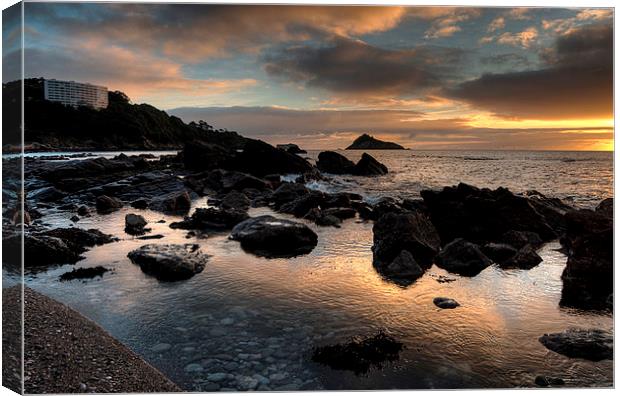  Meadfoot Beach Sunrise  Canvas Print by Rosie Spooner