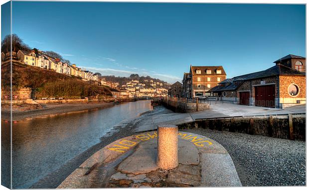  Early winter morning on the River Looe Canvas Print by Rosie Spooner