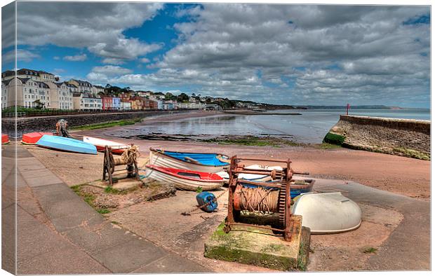  Boats moored near to Coryton Cove Dawlish  Canvas Print by Rosie Spooner