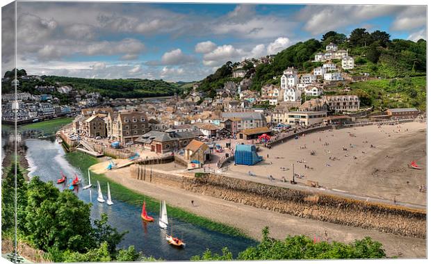  Sailing afternoon at Looe South East Cornwall Canvas Print by Rosie Spooner