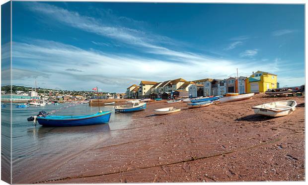  Peaceful early morning Teignmouth Back Beach Canvas Print by Rosie Spooner