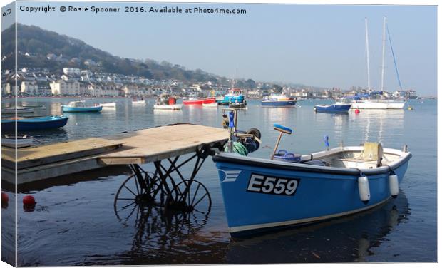 Calm early morning on Teignmouth Back Beach Canvas Print by Rosie Spooner