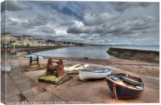 Boat Cove at Dawlish between the showers Canvas Print by Rosie Spooner