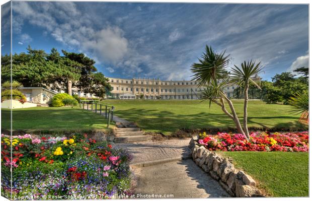 The Osborne Hotel and grounds Torquay  Canvas Print by Rosie Spooner