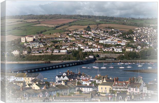 Shaldon Teignmouth River Teign and Bridge Canvas Print by Rosie Spooner