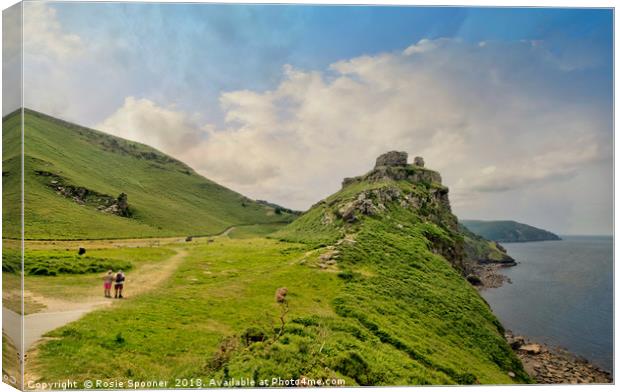 Approaching Valley of the Rocks in North Devon Canvas Print by Rosie Spooner