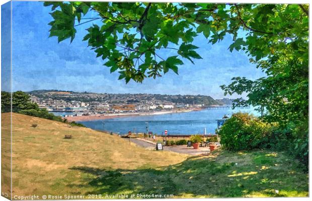 View from Shaldon towards Teignmouth  Canvas Print by Rosie Spooner