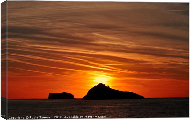 Thatcher Rock and The Orestone at sunrise  Canvas Print by Rosie Spooner