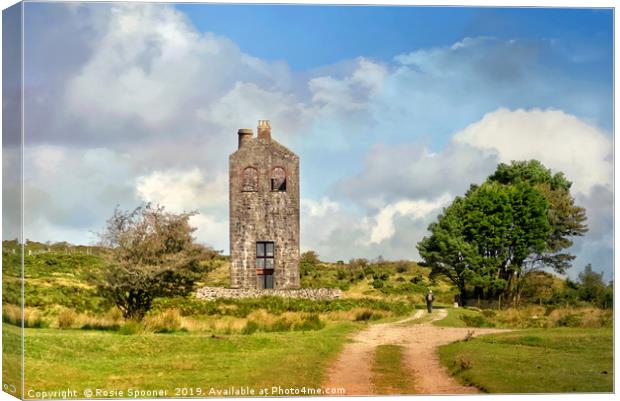Houseman's Engine House at Minions Bodmin Moor Canvas Print by Rosie Spooner