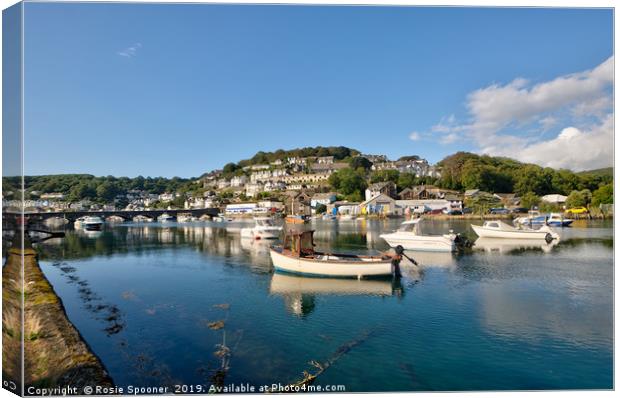 An early peaceful morning on the Looe River  Canvas Print by Rosie Spooner