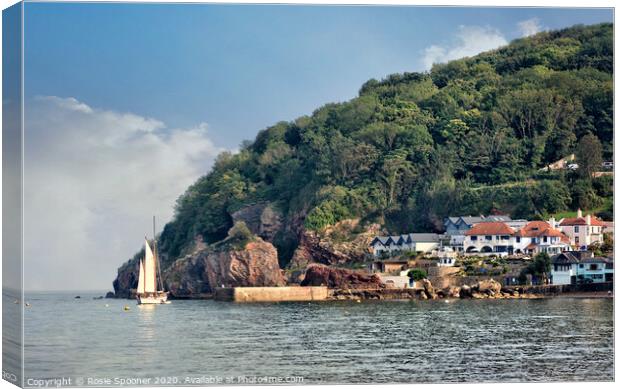 The Cary Arms at Babbacombe Beach Canvas Print by Rosie Spooner