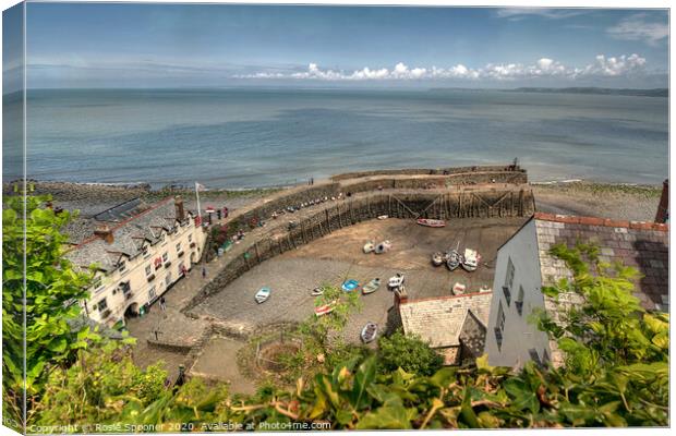 Looking Down on Clovelly  Canvas Print by Rosie Spooner