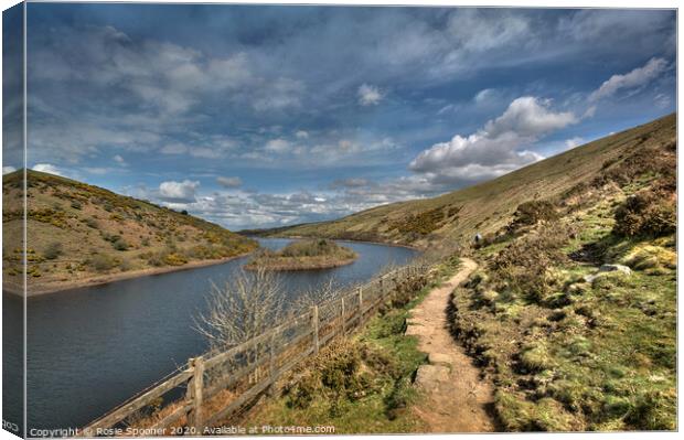 Walk along Meldon Reservoir Canvas Print by Rosie Spooner