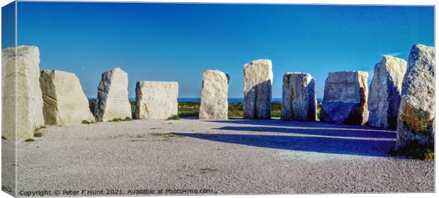 Portland Stone Circle Canvas Print by Peter F Hunt