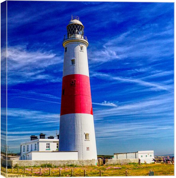 Portland Bill Lighthouse Canvas Print by Peter F Hunt