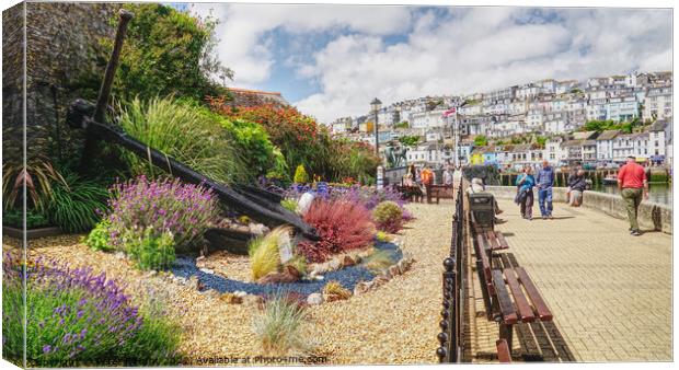 Brixham The Walkway Canvas Print by Peter F Hunt