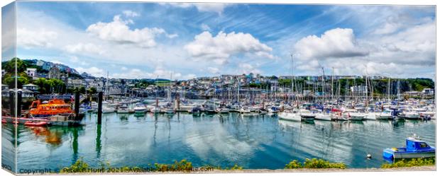 Brixham From The Breakwater Canvas Print by Peter F Hunt