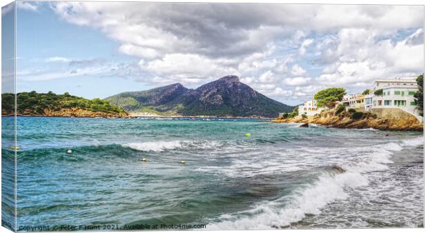 Sant Elm And Dragon Island  Canvas Print by Peter F Hunt