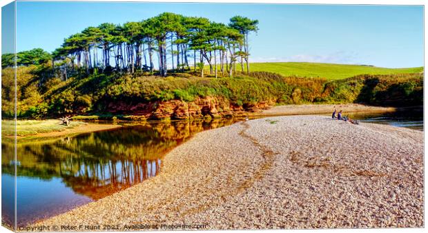 Budleigh Salterton End Of The Beach Canvas Print by Peter F Hunt