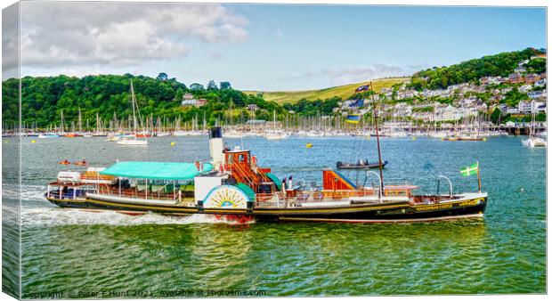 PS Kingswear Castle On The River Dart Canvas Print by Peter F Hunt