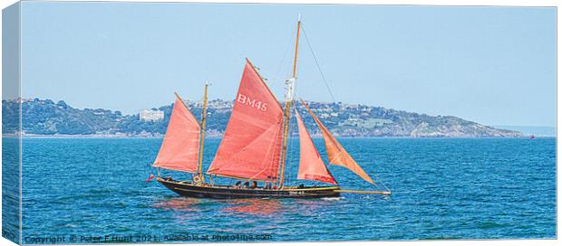 Pilgrim BM 45 Dipping In A Swell Canvas Print by Peter F Hunt