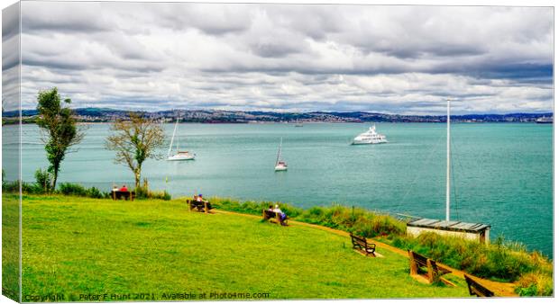 Battery Gardens Brixham Canvas Print by Peter F Hunt