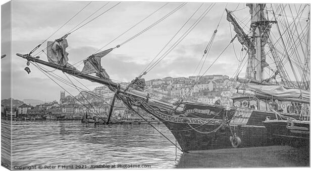 Brixham Our Maritime Heritage Canvas Print by Peter F Hunt