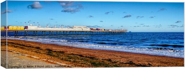 Sunny November At The Seaside Canvas Print by Peter F Hunt