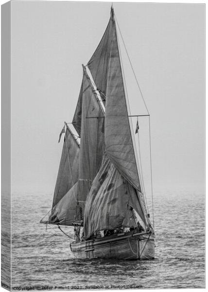 Brixham Sailing Trawler Provident BM 28 Canvas Print by Peter F Hunt
