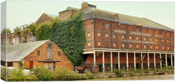 Old Warehouse Gloucester Dock Canvas Print by Peter F Hunt