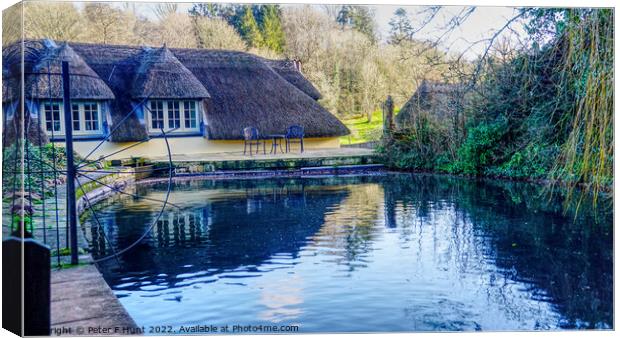 The Mill Pond Cockington Torquay Canvas Print by Peter F Hunt