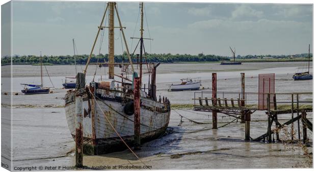 Low Tide On The Blackwater Canvas Print by Peter F Hunt