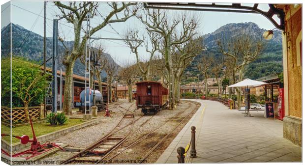 Soller Railway Station Mallorca Canvas Print by Peter F Hunt