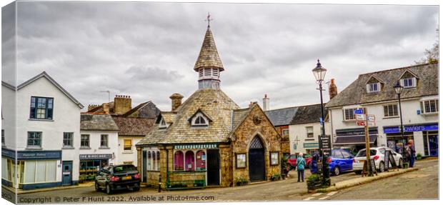 The Market House Chagford Devon Canvas Print by Peter F Hunt