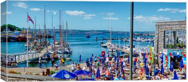 The Busy Port Of Brixham Canvas Print by Peter F Hunt