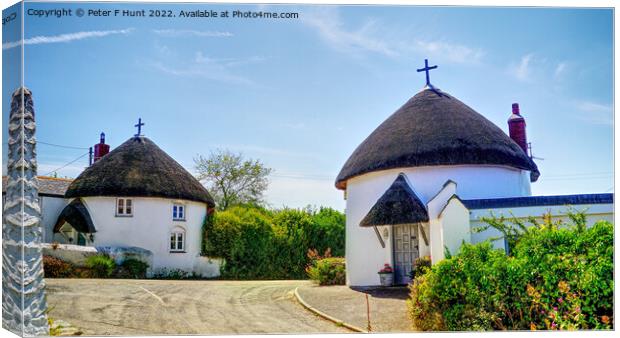 The Round Houses Of Veryan 2 Canvas Print by Peter F Hunt