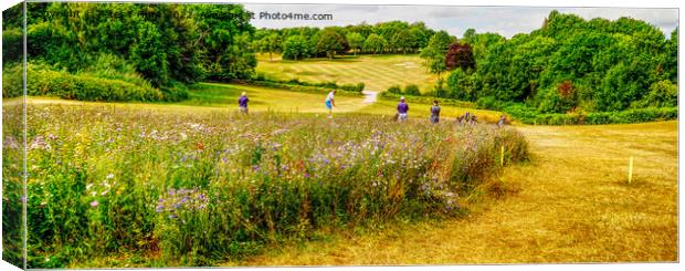 A Nice Day For Golf At Churston Golf Club Canvas Print by Peter F Hunt