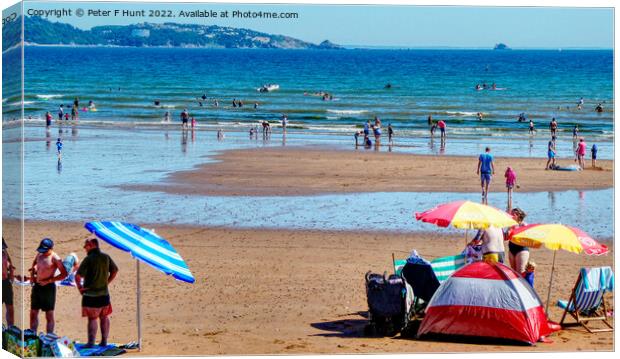 The Beach Is Calling Canvas Print by Peter F Hunt