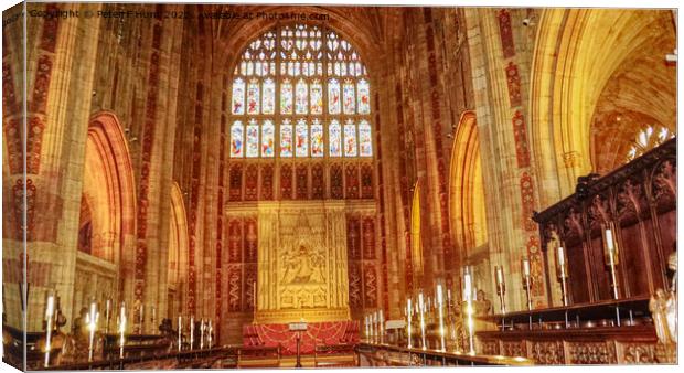 Inside Sherborne Abbey Dorset Canvas Print by Peter F Hunt