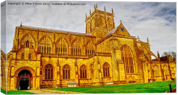 The Abbey Church Sherborne Canvas Print by Peter F Hunt