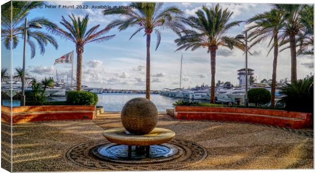 The Fountain Puerto Portals Canvas Print by Peter F Hunt