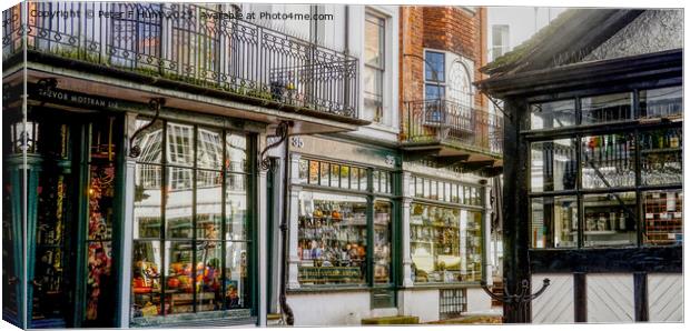 Old Shops In The Pantiles Tunbridge Wells Canvas Print by Peter F Hunt