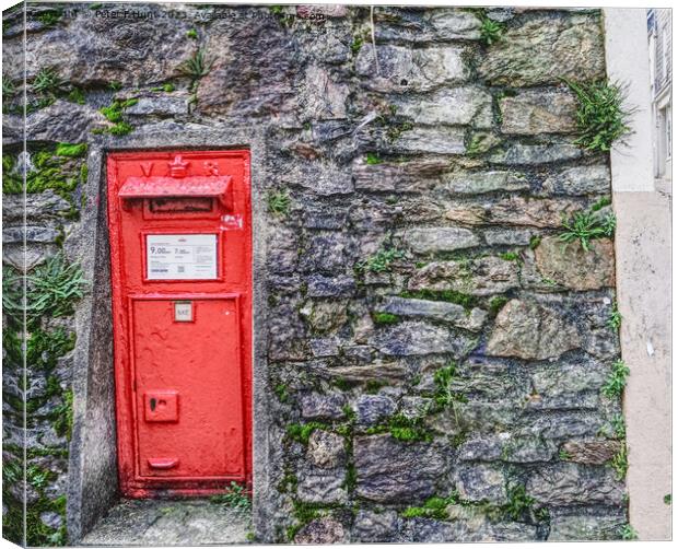 The Victorian Wall Post Box Canvas Print by Peter F Hunt