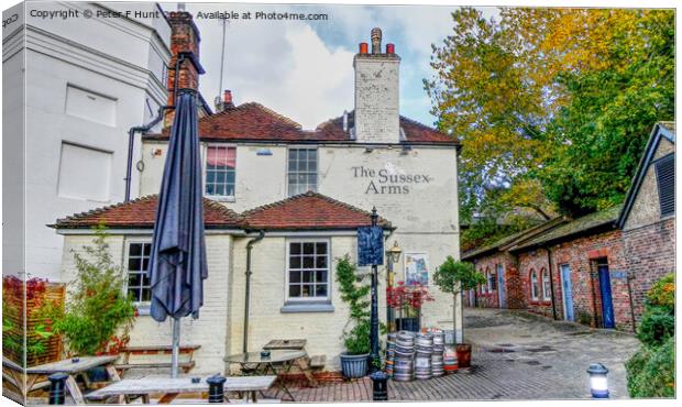 The Sussex Arms Tunbridge Wells Canvas Print by Peter F Hunt