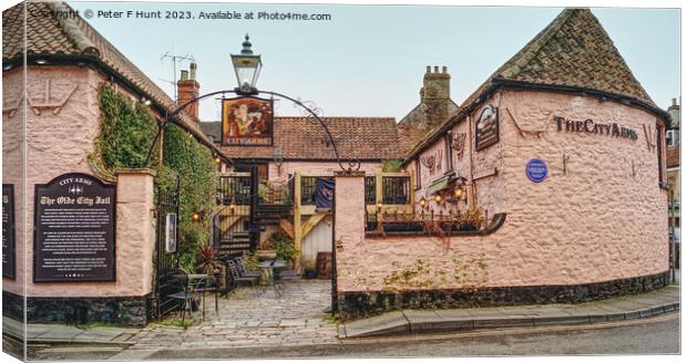 The City Arms Old Jail Wells Somerset Canvas Print by Peter F Hunt