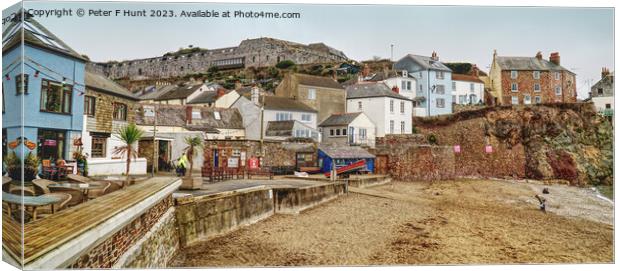 Cawsand Beach And Fort Canvas Print by Peter F Hunt